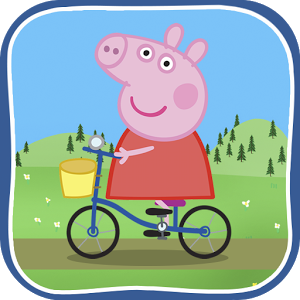 Свинка Пеппа на велосипеде