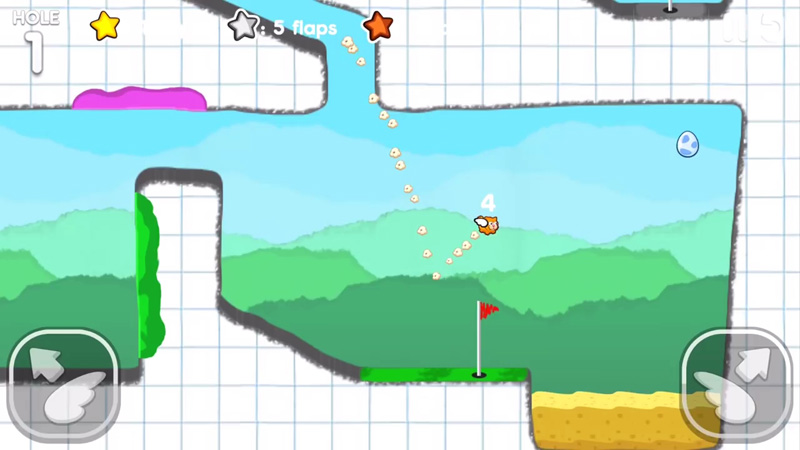 flappy golf 2 sticky land hole 7